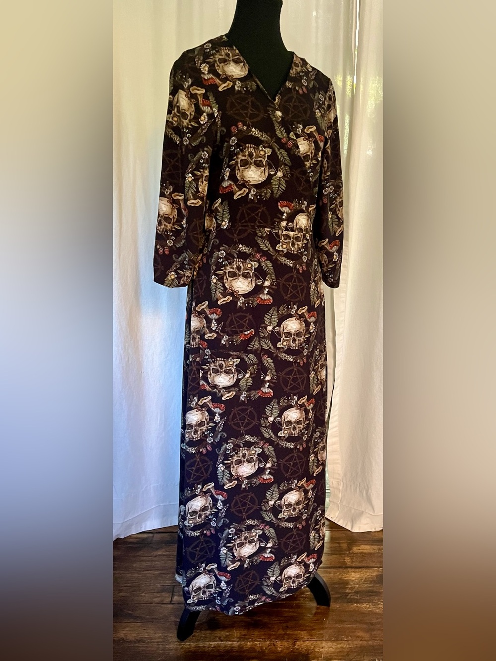 Disturbia Skulls & Pentagrams Wrap Dress